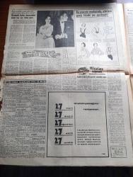 Hürriyet Gazetesi -  Turkish Newspaper - 9 Şubat 1957 - Yunanistan Kıbrıs için yine atıp tutuyor - Rusya ve peyklerin pazarlık teklifini reddettiğini bildiren Yunanistan batılıların yardımını istedi - tokyo'ya ilk bombayı atan Amerikalı pilot General Doolittle fotoğraf - Osman Bölükbaşı dün yaptığı 35 dakikalık hasbihal sırasında fotoğraf - başvekili Adnan Menderes'in izahatını Fethi Çelikbaş cevap verdi - Türkiye'de petrol aramakta olan şirketler 12'ye yükseldi - devamlı sise rağmen İstanbul dün bir Aralık Bahar havasına büründü fotoğraf - edebi sohbetler yazan Nihat Sami Banarlı - Dolmabahçe stadı arkasında bir yüzme havuzu yapılacak - Bursa'da volfram madeni işletilecek - Perihan Altındağ Sözeri kristal gazinosu'nda - aşk ve macera romanı esir kuş yazan Kerime Nadir yazı dizisi - Sabite Tur bebek Gazinosunda - Lig lideri Galatasaray lig sonuncusu Beyoğlusporla  saat 14.45'te oynuyor fotoğraf - Karagümrük Eyüp bugün oynuyorlar - Federasyon Kupası voleybol maçları -Fenerbahçe'nin maçı