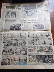 Hürriyet Gazetesi -  Turkish Newspaper - 9 Şubat 1957 - Yunanistan Kıbrıs için yine atıp tutuyor - Rusya ve peyklerin pazarlık teklifini reddettiğini bildiren Yunanistan batılıların yardımını istedi - tokyo'ya ilk bombayı atan Amerikalı pilot General Doolittle fotoğraf - Osman Bölükbaşı dün yaptığı 35 dakikalık hasbihal sırasında fotoğraf - başvekili Adnan Menderes'in izahatını Fethi Çelikbaş cevap verdi - Türkiye'de petrol aramakta olan şirketler 12'ye yükseldi - devamlı sise rağmen İstanbul dün bir Aralık Bahar havasına büründü fotoğraf - edebi sohbetler yazan Nihat Sami Banarlı - Dolmabahçe stadı arkasında bir yüzme havuzu yapılacak - Bursa'da volfram madeni işletilecek - Perihan Altındağ Sözeri kristal gazinosu'nda - aşk ve macera romanı esir kuş yazan Kerime Nadir yazı dizisi - Sabite Tur bebek Gazinosunda - Lig lideri Galatasaray lig sonuncusu Beyoğlusporla  saat 14.45'te oynuyor fotoğraf - Karagümrük Eyüp bugün oynuyorlar - Federasyon Kupası voleybol maçları -Fenerbahçe'nin maçı