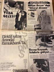 HAFTA SONU GAZETESİ DOĞUM GÜNÜ HEDİYESİ  ( Turkish Newspaper ) - 13 OCAK 1984 - TAM TAKIM 12 SAYFADIR -Hülya Koçyiğit-Tarık Akan-Kadir İnanır-Türkan Şoray-Rüçhan Adlı-Nazan Şoray-Zeynep Aksu-Lisa Gaye-Nigar Uluerer-Filiz Akın-Zeki Müren-Necati Ateş-Haldun Kutlu-Şelen Büke-Yener Ateş-Hülya Avşar-Emel Sayın-Recep Kaymak Hülya için 2. kanser korkusu-1979 yılında sağlık kaygısıyla çıktığı geziyi tekrarlıyor-Hülya Koçyiğit ölüme mi gidiyor?-Hastalık üstüne hastalık… Dert üstüne dert…-Baba-kız için çileli bekleyiş-Çökmüş… Bitmiş… Erimiş…-Ajda uğruna Tarık-Kadir savaşı-Rüçhan Adlı’nın efendiliği-Nazan Şoray’ı ağlatan paket-Güzele ne yakışmaz-Nigar Uluerer’in evinde köpek düğünü-Filiz Akın gözleri yaşlı gitti-Aşçıbaşının kanına girdiler-“Sanat Güneşi”ni yine kandıramadılar-Veda gecesi-Hülya Avşar’dan “köşeyi dönme” sanatı-Recep Kaymak felakete gidiyor Londra yolculuğu en son buluşma-Yeşilçam’da iki “Süperstar” için oyun üstüne oyun sergiliyorlar-Rüçhan Adlı ünlü yıldıza jestlerin en büyüğünü y