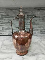 Antika Bolu Osmanlı Kızıl Bakır İbrik