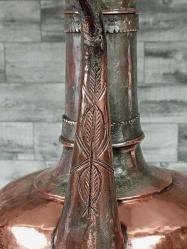 Antika Bolu Osmanlı Kızıl Bakır İbrik