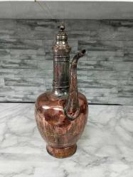 Antika Bolu Osmanlı Kızıl Bakır İbrik