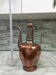 Antika Bolu Osmanlı Kızıl Bakır İbrik