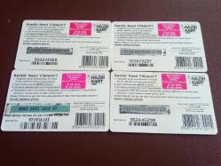 TÜRKCELL GSM; HAZIR KART  (4 ADET KART)