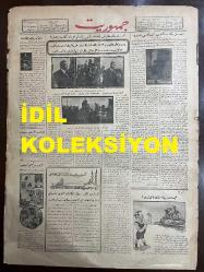 Osmanlıca Cumhuriyet Gazetesi, Orijinal Dönem Basım, (Ottoman Newspaper) - 16 Şubat 1928 - Sayı: 1357 - Hicri: 24 Şaban 1346 - İhsan Bey Havuz İşinde Yetmiş Bin Lira Mı İrtikap Etti? Dün Divan-ı Ali'de Birçok Şahitler Dinlendi, Bahriye Fabrikalar Müdürü Sakıp, Münih Şehbenderi Haydar ve Ali Saib Beylerin Şehadetleri Şayan-ı Dikkattir - (Foto) Avukat Ziya Bey, Hukuk Müşaviri, Muhasebeci Nafi Beyler İsticvap Ettirilirken. Müdde-i Umumi Nihat Bey İsticvapları Dinlerken - İhsan Bey'in Mektup Efsanesi Nedir? (Yunus Nadi) - Ramazan Hazırlıkları: Şehrimizdeki Faaliyet En Ziyade Şehzadebaşı'nda Nazar-ı Dikkate Çarpıyor, Vapurlar Gece Seferleri Yapacakları Gibi Tramvaylar Da Saat Üçe Kadar İşleyecektir - Japon Sergisi Açılıyor: Bugün Pera Palas'ta Küşad Ediliyor - Bursa'daki Amerikan Mektebi. Maarif Vekaleti, Bursa'da Sed Olunan Amerikan Mektebinin Talebeleri İle Meşguldür - Muhtelit Mübadele Komisyonunda Dün Tali Komisyonların Mesaisi Hakkında Bazı Esasat Tesbit Edilmiştir