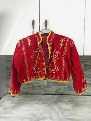 Eskilerden Altın Simli İplik İşlemeli Kadife Osmanlı Cepken