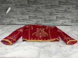 Eskilerden Altın Simli İplik İşlemeli Kadife Osmanlı Cepken