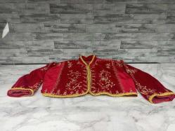 Eskilerden Altın Simli İplik İşlemeli Kadife Osmanlı Cepken