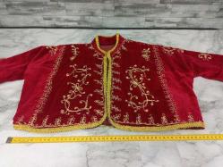 Eskilerden Altın Simli İplik İşlemeli Kadife Osmanlı Cepken