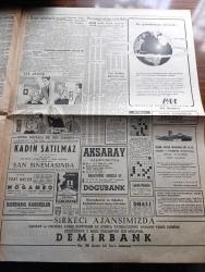 Hürriyet Gazetesi - Turkish Newspaper - 8 Mart 1955 - Trikotaj sanayii haftada ancak 3 gün çalışabiliyor - Cumhurreisi Celal Bayar ve bayan Reşide Bayar dün akşam Kral 2. Faysal şerefine verdiği ziyafette fotoğraf - hafif bir rahatsızlık geçiren Celal Bayar Dün öğleden önce istirahat etti - Tops darlığını gidermek üzere yer fıstığından tops yapılacak - üzerlerine kadın erkek adları yazıldıktan sonra denize atılan kaşıklar fotoğraf - Hüseyin Cahit Yalçın için af veya tahliye ihtimali yok - Türk Irak paktı orta şark tarihinde yeni fasıl açtı harita - kadın satılmaz filmi şan sinemasında - Mogambo filmi yeni Melek sinemasında - Milli Piyango Dün çekildi - foto haber - Sadık mankenler fotoğraf - 5 dolar ve zeka sayesinde fotoğraf - Gripin - Deschiens kan kuvvet şurubu - İstanbul Ankara Radyosu Programı - Sulfaderme yara merhemi - Fatoş karikatür - güngörmüşler karikatür - Gökler hakimi Gordon karikatür - büyükbaba adı verilen atom intifakı
