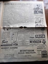 Hürriyet Gazetesi - Turkish Newspaper - 24 Şubat 1955 - başvekil Adnan Menderes ani olarak uçak ile bağdat'a hareket etti - Türkiye Irak müdafaa antlaşması - körler mektebine yerleştirilen Hüseyin Yalman'a hediye fotoğraf - Celal Bayar Lahorda fotoğraf - Yıldırım mahkemeleri kurulacak - Türkiye Irak antlaşması ve Amerika - Meclis Dahiliye Maliye ve Maarif bütçelerini müzakere ve kabul etti - Avrupa'da kış fotoğraf - Bir zelzele heyeti Çanakkale'ye gitti - arkadaşımız Ahmet ihsan'ın meslek hayatındaki 30. yılını hep beraber kutladık fotoğraf - İstanbul üniversitesi'nde boş 49 asistanlık var - Dedektif Nik'in maceraları çizgi roman - Gümrük ve İnhisarlar vekili Emin Kalafat'ın bir mektubu - İtalya'nın en meşhur karnavalı Gina Lollobrigida kağıttan heykeli geçiriliyor fotoğraf - hususi Dedektif bürosu kuruldu - Hürriyet haftanın karikatürü - İstanbul gazetecilerinin bahçeli ev ikramiyeli büyük eşya piyangosu - Fatoş karikatür - Güngörmüşler karikatür - Gökler hakimi Gordon karikatür