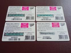 TURKCELL GSM KONTÜR KARTI 4 ADET