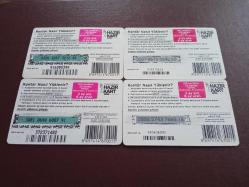 TURKCELL GSM KONTÜR KARTI 4 ADET