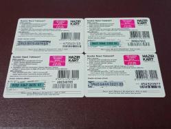 TURKCELL GSM KONTÜR KARTI 4 ADET