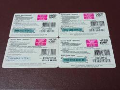 TURKCELL GSM KONTÜR KARTI 4 ADET