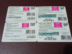 TURKCELL GSM KONTÜR KARTI 4 ADET