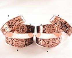 Yeni tasarım Bakır Kelekçe Bilezik , saf bakır bileklik bilezik. Ağzı açık, her bileğe uyar. Kararmaz.Türk Temalı,şaman, kam davulu 6 model