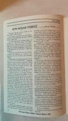 İÇEL SANAT KULÜBÜ AYLIK BÜLTENİ DERGİSİ - TEMMUZ - AĞUSTOS 1996 SAYI: 49-50 FAZIL TÜTÜNER - BÜLENT AKBAŞ - SEMİHİ VURAL - DOĞAN AKÇA - HARUN ASLAN - MUALLA YILDIRIM - SEVİL ERÇİN - CEMAL TURAN - KADİR ÖNCÜ - NECLA AKBULUT - HÜLYA GÖZDE - CEVRİYE DURMAZ - FEVZİ ERYILMAZ NEVİT KODALLI - MEHMET ALİ KILIÇBAY - MERİH GEZER - TURAN ALPTEKİN - AZİZ NESİN - ETHEM AYDIN - ŞİNASİ DEVELİ - ERDOĞAN TANALTAY - S. ŞENOL ANILAN - SAMİ GÜRTÜRK - YAŞAR ÖZTÜRK  MERHABA - İKİ SALLA BİR BAĞLA - SANAT VE OTORİTE - BEKLEMEK - İKİLEMELER - YALNIZLAMA SENFONİSİ - TAŞELİLİ - SON AKŞAM YEMEĞİ - KAZANLI ZOR DURUMDA - MERSİN ADI ÜZERİNE BİR İNCELEME - AHMET YEŞİL İLE BİR GÜN - AKKAHVE SANATÇILARI - YILDIZLAR HEP YERE Mİ KAYAR - ORDA BİR OPERA VAR UZAKTA - SİZDEN BİZE - VARSAKLAR YURDU SİLİFKE - GEÇMİŞİN İZİNDE - KULÜPTEN HABERLER - TAM TAKIM EKSİKSİZ 36 SAYFA