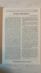 İÇEL SANAT KULÜBÜ AYLIK BÜLTENİ DERGİSİ - TEMMUZ - AĞUSTOS 1996 SAYI: 49-50 FAZIL TÜTÜNER - BÜLENT AKBAŞ - SEMİHİ VURAL - DOĞAN AKÇA - HARUN ASLAN - MUALLA YILDIRIM - SEVİL ERÇİN - CEMAL TURAN - KADİR ÖNCÜ - NECLA AKBULUT - HÜLYA GÖZDE - CEVRİYE DURMAZ - FEVZİ ERYILMAZ NEVİT KODALLI - MEHMET ALİ KILIÇBAY - MERİH GEZER - TURAN ALPTEKİN - AZİZ NESİN - ETHEM AYDIN - ŞİNASİ DEVELİ - ERDOĞAN TANALTAY - S. ŞENOL ANILAN - SAMİ GÜRTÜRK - YAŞAR ÖZTÜRK  MERHABA - İKİ SALLA BİR BAĞLA - SANAT VE OTORİTE - BEKLEMEK - İKİLEMELER - YALNIZLAMA SENFONİSİ - TAŞELİLİ - SON AKŞAM YEMEĞİ - KAZANLI ZOR DURUMDA - MERSİN ADI ÜZERİNE BİR İNCELEME - AHMET YEŞİL İLE BİR GÜN - AKKAHVE SANATÇILARI - YILDIZLAR HEP YERE Mİ KAYAR - ORDA BİR OPERA VAR UZAKTA - SİZDEN BİZE - VARSAKLAR YURDU SİLİFKE - GEÇMİŞİN İZİNDE - KULÜPTEN HABERLER - TAM TAKIM EKSİKSİZ 36 SAYFA