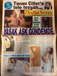 HAFTA SONU GAZETESİ DOĞUM GÜNÜ HEDİYESİ  ( Turkish Newspaper ) - 28 ŞUBAT 1992  - TAM TAKIM 8 SAYFADIR -Tansu Çiller-İbrahim Tatlıses-Hülya Avşar-Gül Ergi-Ümit Aslan-Özlem Savaş-Ülkü Erakalın-Cem Özer-Bülent Ersoy-Burhan Ayeri-Müjgan Suzan-Princess Bruno-Güngör Bayrak-Papatya Zengin-İsmail Bey-Müjgan Arseven Tansu Çiller’e tele-tezgah-Yasak aşk gündemde-Hülya’lı show başka bir alem-Biz bize ödün yok-Çapkın beylere eşlerinden hediye-Şaka dediğin-Silikonlarda kundura-Rekora gidiyor-Pavarotti’nin has taklidi-Beni Demirel’in bakanı vurdurdu-45’lik dulun liseli erkeği-Çılgın sonbahara dikkat-Ahmet Özal’ı eleştirdik tiyatromuz kapatıldı-Yarsayalım aşk-Son söz Papatya’nın-Lady’nin yuvasında dul tehlike-Sessiz sedasız yıldönümü-Nazan Şoray-Ayşen Arman-Yasemin Koşal-Gökhan Arsoy-Erdal Çelik-Nazmi Şenel-Bülent Ersoy-Deniz Pulaş-Erdinç Akbaş-Ayşe Mine-Müjgan Suzan-Yeşim Tuna-Mühtesem Nejad Tam teşekküllü alem-Nikah yerine ayrılık-Erdal’ın başı dertte-Mazide kalan aşk-Politikalı geceler-Bülent’e ş
