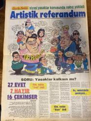 HAFTA SONU GAZETESİ DOĞUM GÜNÜ HEDİYESİ  ( Turkish Newspaper ) - 12 HAZİRAN 1987  - TAM TAKIM 8 SAYFADIR -Basile Zafiropoulos-Hümeyra-Serpil Örümcer-Gül Erdal-Huri Sapan-Asım Ekren-Zuhal Aktan-Aydın Balcı-Ayla Begüm-Füsun Ercüment-Robert Kasel-Nesrin Capa-Etmet Çarkkılıç-Yeşim Koşuklu-Dursun Genç-Mustafa Gerçekler-Özden Gencer-Esin Oflaz-Gazan Özoğul-Ünal Sözen-Atila Koçak-Osman Güneş-Aytuğ Kocak-Filiz Özsoy-Hülya Başar-Tülin Olgaç-Selvin Olgaç-Doğan Sofracıoğlu-Keriman Sofracıoğlu-Emine Yenerkurt-İnci Aşkan-Ferdoğan Aşkan-Avni Aşkan-Hayri Asyon-Gönül Çağla-İlhan Çetin-Seval Türkmen-Hamide Aslan-Hamiyet Kaya Milli mankenlerimizi Yunanistan’da bir sapığa emanet ettiler-Örtbas edilemeyen skandal-Yüzer Otel’de şenlik var-Serpil ve muzır İngilizler-Neşe de mavi mavi-Bodrum’da neşeli geceler-Balcı’ya bal gibi gelin-Vural Arıkan-Mehmet Ali Birand-Mehmet Aslantuğ-Sema Aslan-Melda Kurtoğlu-Ecla Kurtoğlu-Dilek Marsıoğlu-Nuri Alço-Bahadır Balık-Çiğdem Kaynak-Suat Miraboğlu-Esra Arızoğlu-Ayşe Arı