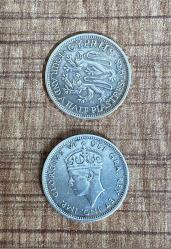 Kıbrıs gümüş para 1938 4½  Piastres ÇOK NADİR gümüş 4½  Piastres CYPRUS