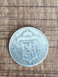 Gümüş Kıbrıs Gümüş parası 1921 Kıbrıs Poundu 1921 4½  Piastres
