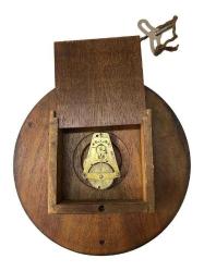 Antika Ahaşap Kasa Anahtar Kurmalı Nacar Duvar Saati