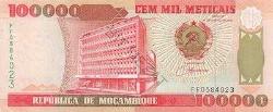 MOZAMBİK 100.000 METICAIS 1993. ÇİL.