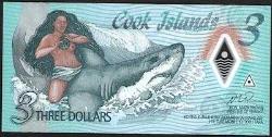 Cook Islands 3 Dolar Çil Polimer