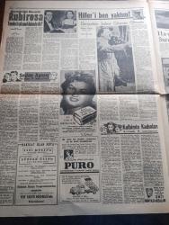 Hürriyet Gazetesi - Turkish Newspaper - 24 aralık 1955 - Cumhuriyet Halk Partisi Hürriyetçiler uğruna Cumhuriyetçi Millet Partisi ile dostluğu bozuyor - öğretmenler hindiyi kaybetti fotoğraf - Celal Bayar'ın Ürdün beyanatı - Dr Mükerrem Sarol meclis tahkikatı açılmasını istiyor - Ekrem Hayri Üstündağ bugün geliyor - Yaşar Doğu ekmek yemeye başladı fotoğraf - Makarios'un 9 yaşında olan yeğeni polislere taşla saldırdı - İmam Hatip okulunda Atatürk köşesi - Şişe suları 10 kuruştan 15'e yükseldi - Dostoyevski'nin kumarbazı gibi biri mahkeme başkatibi kumarın kurbanı oldu - Galata köprüsü'nün tarafında Migros kuruldu  fotoğraf - Hitler'i ben yaktım yazan Heinze Linge Yazı Dizisi - Neriman Köksal puro tuvalet sabunu kullanıyor - Edison ampul - Sabite Tur Gönül Yazar Cağaloğlu lokalinde - Müzeyyen Senar bebek bahçesinde - pazar günü Fransa B takımıyla karşılaşacak olan Türk milli futbol takımı Paris'te idman yaptı fotoğraf - Fenerbahçe Beşiktaş maçını Zülbahar Sağnak idare edecek