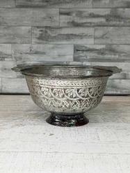 Antika Osmanlı Kalem İşçilikli Bakır Büyük Kase