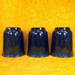 VINTAGE ARCOROC FRANCE KOBALT MAVİ RENKLİ 3 ADET CAM BARDAK