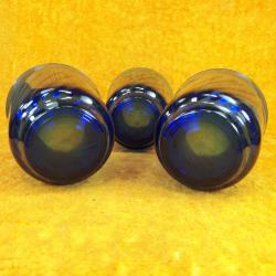 VINTAGE ARCOROC FRANCE KOBALT MAVİ RENKLİ 3 ADET CAM BARDAK