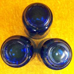 VINTAGE ARCOROC FRANCE KOBALT MAVİ RENKLİ 3 ADET CAM BARDAK