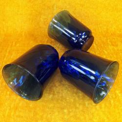 VINTAGE ARCOROC FRANCE KOBALT MAVİ RENKLİ 3 ADET CAM BARDAK