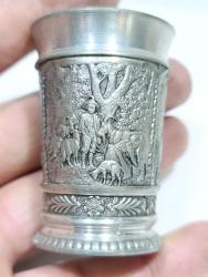 K68---BİR ADET ZİN METAL LİKÖR BARDAĞI