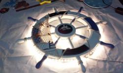 DEKORATİF AHŞAP DEV DÜMEN 60CM LED AYDINLATMALI