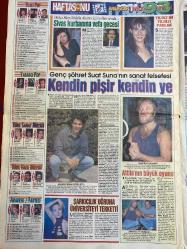 HAFTA SONU EXTRA GAZETESİ DOĞUM GÜNÜ HEDİYESİ  ( Turkish Newspaper ) - 21 EKİM 1993 - TAM TAKIM 16 SAYFADIR - Demet Akalın’ın koleksiyonundaki son erkek Emrah -Hülya Avşar Berlin Berlin-Güner Ümit-Pınar Arlı-Arslan Güven-Demet Sağıroğlu-Kenan Doğulu-Kayahan-Ramiz Dağlı-Muhlis Akarsu-Hülya Süer-Yıldız Tilbe-Suat Suna-Atilla Aslan-Gülay-Fikri Sağlar-Halil Ergün-Ürfan Tözüm-Yavuz Özkan-Yalçın Tura-Teoman Yaman-Ahmet Ümit-Arkın Turnike-Akif Sabri Şahinoğlu-Arzu Kınacı-Cihan Kılıç-Altan Tüzmen-Pembe Tüzmen-Öner Tüzmen-Sevgi Turan-Solmaz İnsel-Naz Sporel-Merve Oktay-Deniz Malkoç-Nilgun Melis-Mehmet Esinli-Ercan Saat-Orhan Taşan-Doğan Kasaroğlu-Gülben Yılmaz-Ertan Sever-Selim Paşaoğlu-Eyüp Karadayı-Hanife Kahraman-Hüseyin Savcı-Sadri Alışık-Kerem Alışık-Sibel Turnagöl-Yusuf Kulca-Necat Alp-Ahmet Uğurlu Bay Turnike’nin gizli marifetini açıklıyoruz-Güner Ümit’in seks kaseti-Pınar’ın özel kadını-Vurdu mu deviriyor-Kapı gibi kadın-Makyaj ona yabancı-Erkekleri aratmıyor-POP aşk-Kenan Doğulu çıldır