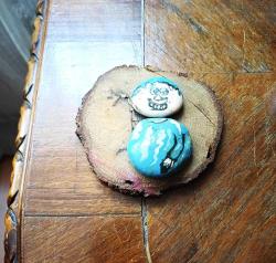 MAGNET AHŞAP ÜZERİ TAŞ BOYAMA PİJAMALI ADAM