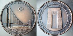 1915 ÇANAKKALE KÖPRÜSÜ BRONZ HATIRA 2,5 LİRA 2022 SERTİFİKALI ÇİL.