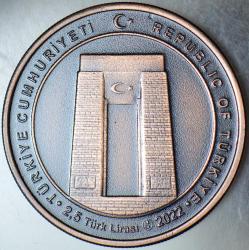 1915 ÇANAKKALE KÖPRÜSÜ BRONZ HATIRA 2,5 LİRA 2022 SERTİFİKALI ÇİL.