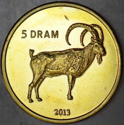 DAĞLIK KARABAĞ 5 DRAM 2013 DAĞ KEÇİSİ ÇİL.