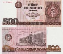 DOĞU ALMANYA 500 MARK 1985 DEMOKRATİK ALMANYA. ORİJİNAL ÇİL. AÇIKLAMAYI OKUYUNUZ.