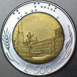İTALYA 500 LİRET 1990 BİMETAL ÇİLALTI.