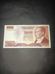 F Serisi 20000 Türk Lirası Çil Kondisyonda