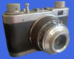 LOT.56 » Almanya Diaxette 1953 Voss Üretim München Cassar F 2.8 /45mm Lensli Antika Orijinal Kılıfı ile Filimli Fotoğraf makinası