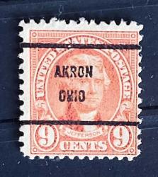 LOT.17 » ABD 1922-25: 9 Cent, Rose, Jefferson, Ohio ön iptalli