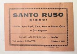 Şişeci Santo Ruso Firma Kartı İzmir