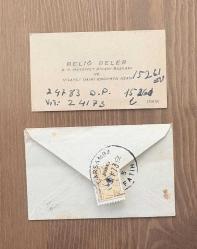 Postadan Geçmiş Beliğ Beler Kartviziti  Mehmet Abut için gönderilmiş kartvizit.